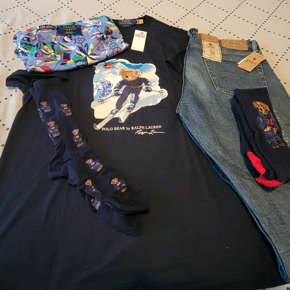 LARGE Ralph Lauren Polo bear bundle. Nothing sold separately.